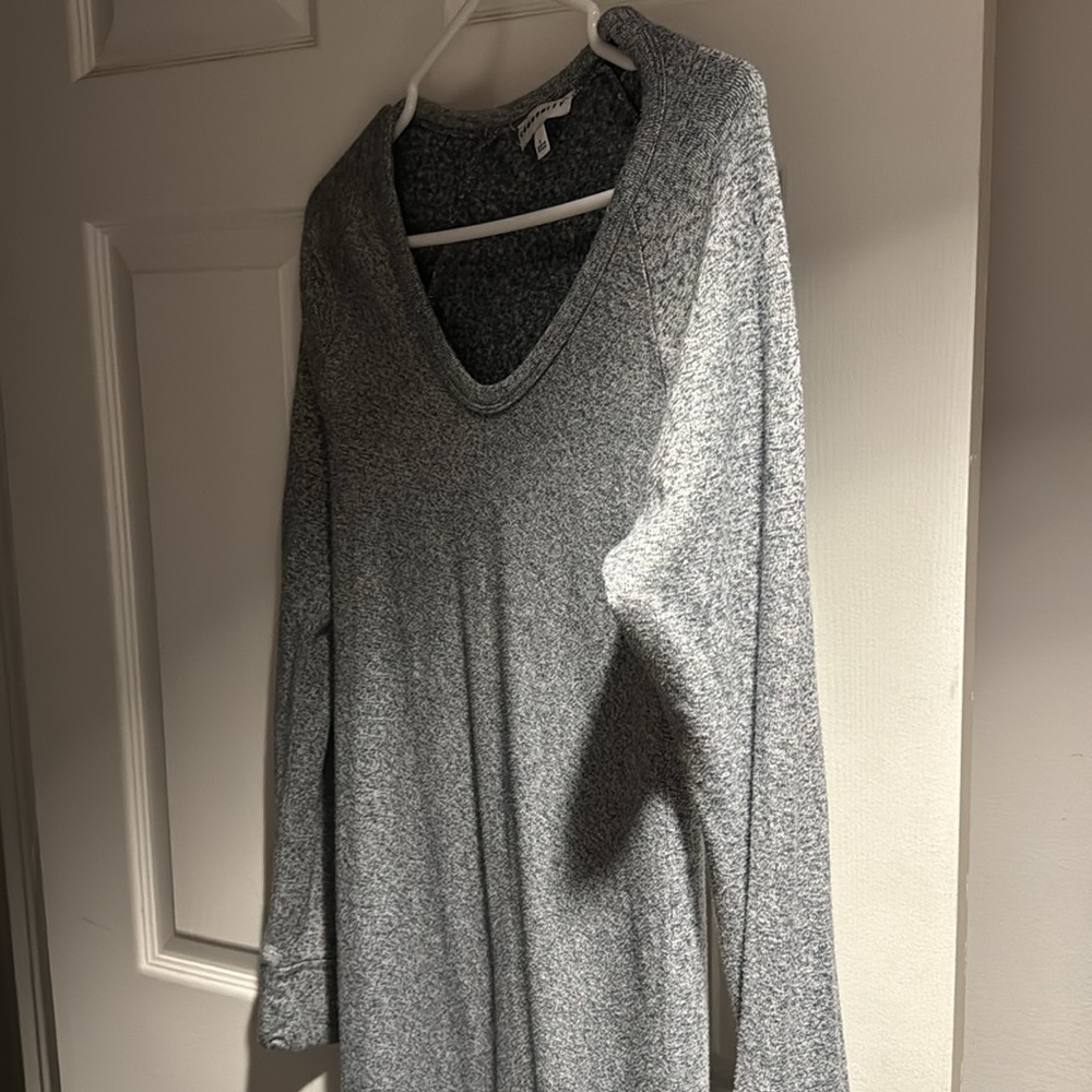 Pepper and salt coloured, long sleeved dress by Community. Only warn 2 times.